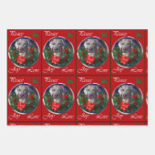 Weimaraner Weihnachtsgeschenke Geschenkpapier Set (Vorderseite 2)