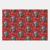 Weimaraner Weihnachtsgeschenke Geschenkpapier Set (Vorderseite)