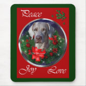 Weimaraner Weihnachtsgeschenke Mousepad (Vorne)