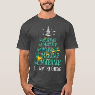 Weimaraner Weihnachtshunde züchten Weihnachtsgesch T-Shirt