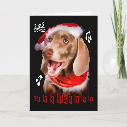 Weimaraner Weihnachtskarte Feiertagskarte (Vorderseite)