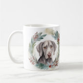 Weimaraner Weihnachtskraut Festliche Jungfrau Kaffeetasse (Links)