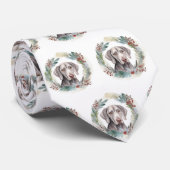 Weimaraner Weihnachtskraut Festliche Jungfrau Krawatte (Gerollt)