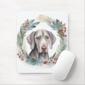 Weimaraner Weihnachtskraut Festliche Jungfrau Mousepad (Mit Mouse)