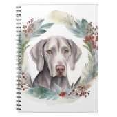 Weimaraner Weihnachtskraut Festliche Jungfrau Notizblock (Vorderseite)