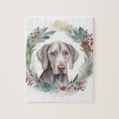 Weimaraner Weihnachtskraut Festliche Jungfrau Puzzle (Vertikal)