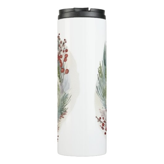 Weimaraner Weihnachtskraut Festliche Jungfrau Thermosbecher (Rückseite)