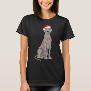 Weimaraner Weihnachtslicht Xmas Hund Lover T-Shirt