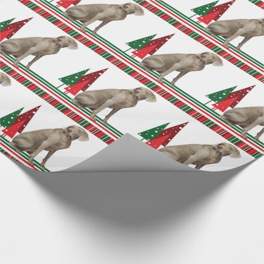 Weimaraner WeihnachtsPackpapier Geschenkpapier (Ecke)