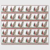 Weimaraner WeihnachtsPackpapier Geschenkpapier (Flach)