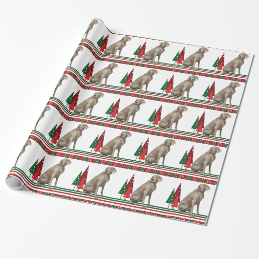 Weimaraner WeihnachtsPackpapier Geschenkpapier (Ungerollt)