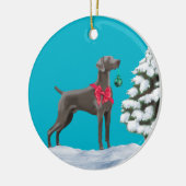 Weimaraner Weihnachtsschmuck (Links)