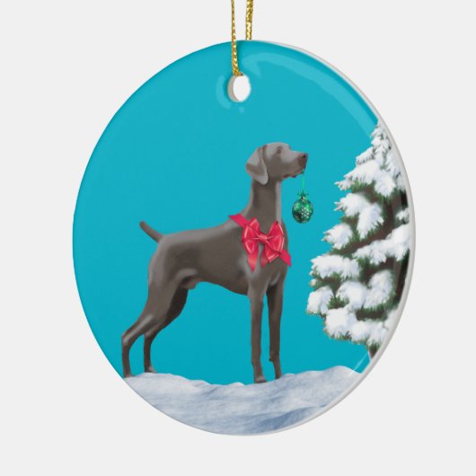 Weimaraner Weihnachtsschmuck (Links)
