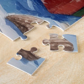 Weimaraner Weihnachtsstrand Urlaub Puzzle (Seite)