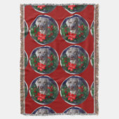 Weimaraner Weihnachtszeit Decke (Vorderseite Vertikal)