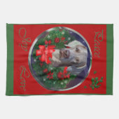Weimaraner Weihnachtszeit Geschirrtuch (Horizontal)