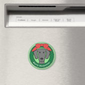 Weimaraner Weihnachtszeit Magnet (In Situ (Geschirrspüler))