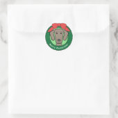 Weimaraner Weihnachtszeit Runder Aufkleber (Tasche)