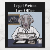 Weimaraner Weinetikett (Einzelnes Label)