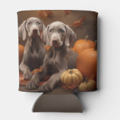Weimaraner Welpe Autumn Delight Pumpkin Dosenkühler (Rückseite)