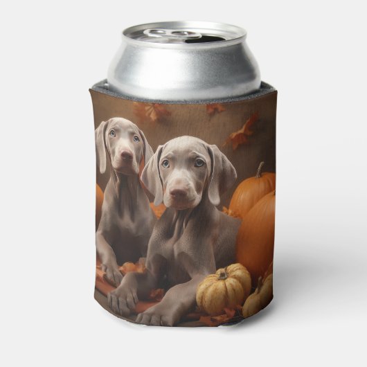 Weimaraner Welpe Autumn Delight Pumpkin Dosenkühler (Kanne Rückseite)