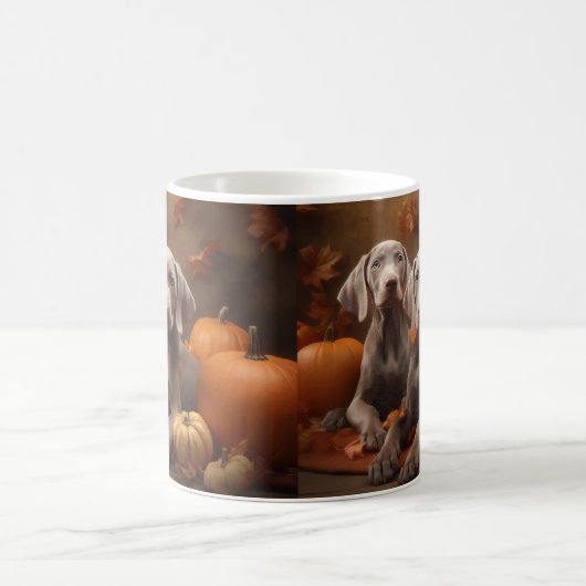 Weimaraner Welpe Autumn Delight Pumpkin Kaffeetasse (Mittel)