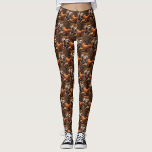 Weimaraner Welpe Autumn Delight Pumpkin Leggings