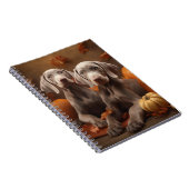 Weimaraner Welpe Autumn Delight Pumpkin Notizblock (Rechte Seite)