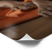 Weimaraner Welpe Autumn Delight Pumpkin Poster (Ecke)