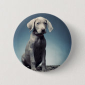 Weimaraner Welpe Button (Vorderseite)