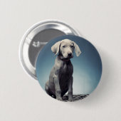 Weimaraner Welpe Button (Vorne & Hinten)