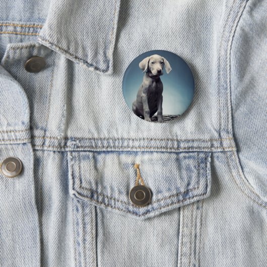 Weimaraner Welpe Button (Beispiel)