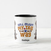 Weimaraner Welpe, du machst meinen Schwanz Wag Tasse (Zentrum)