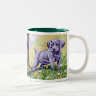 Weimaraner Welpe-Tasse Zweifarbige Tasse