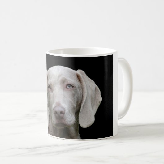 Weimaraner Welpenaugen Kaffeetasse (VorderseiteRechts)