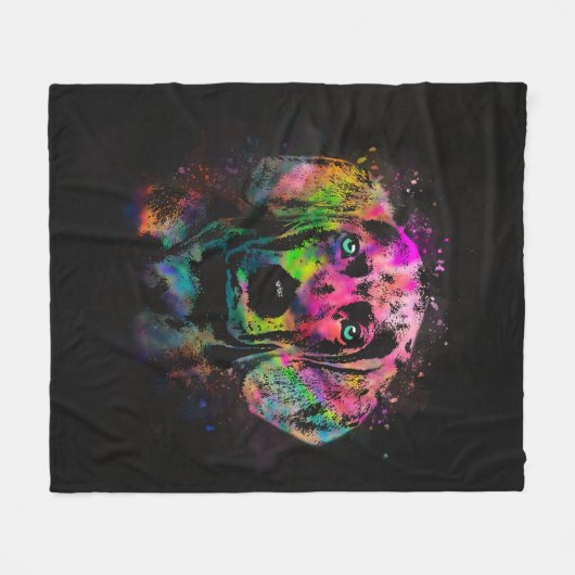 Weimaraner Welpenfarbenspritze Fleecedecke (Vorderseite (Horizontal))