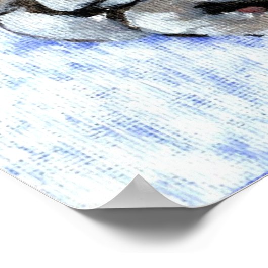 Weimaraner Welppies Dog Portrait Poster (Ecke)