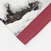 Weimaraner Winter-Märchenland-Fleece-Decke "30x40 Fleecedecke (Ecke)