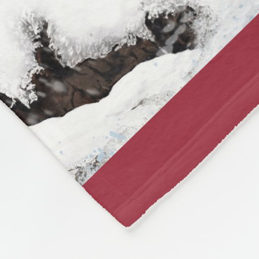 Weimaraner Winter-Märchenland-Fleece-Decke "30x40 Fleecedecke (Ecke)