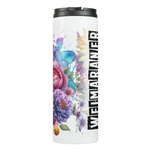 Weimaraners farbiges Blut Thermosbecher (Rückseite)