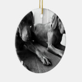 Weimaraners Keramik Ornament (Rechts)