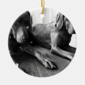 Weimaraners Keramik Ornament (Vorne)