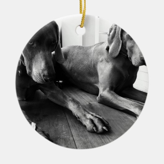 Weimaraners Keramik Ornament (Vorne)