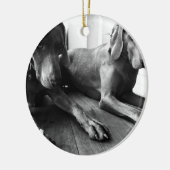 Weimaraners Keramik Ornament (Links)
