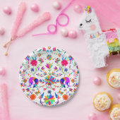 Weimaraners,Rabbits, Bugs & Birds Otomi pattern Pappteller (Party)