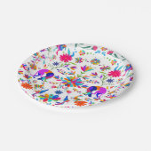 Weimaraners,Rabbits, Bugs & Birds Otomi pattern Pappteller (Schrägansicht)