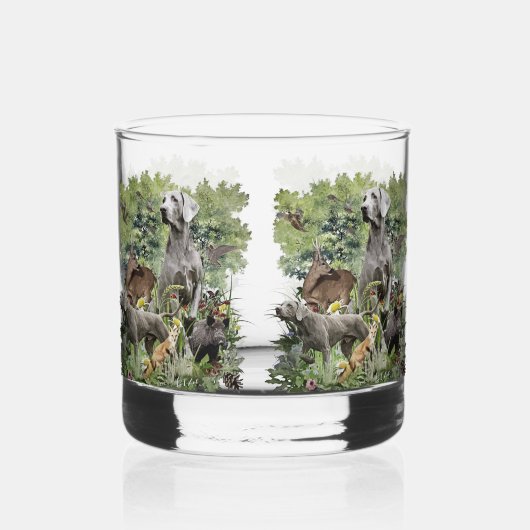Weimaraners Whiskyglas (Links)