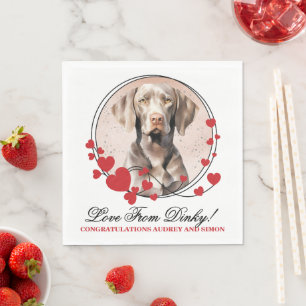 Weimarer Valentine Wedding Napkins mit Hogs Foto Serviette