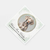 Weimarer Wedding Napkins mit Hogs Foto Serviette (Ecke)