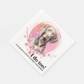 Weimarer Wedding Napkins mit Hogs Foto Serviette (Ecke)